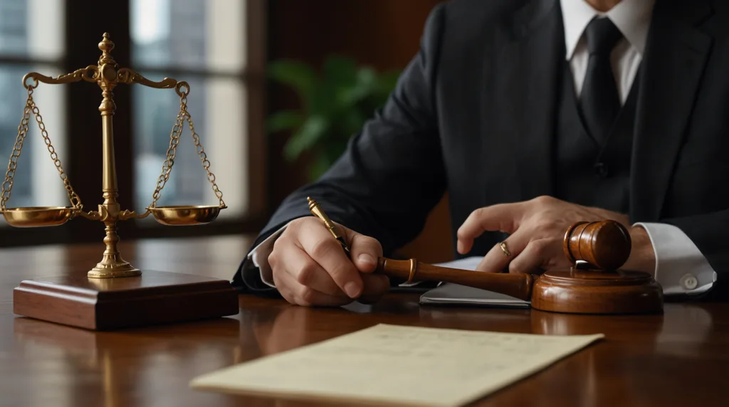 Edinilmiş Mallara Katılma Rejimi 1 Default A closeup photo of a lawyer sitting at a desk wearing 0 LegaPro Hukuk Edinilmiş Mallara Katılma Rejimi