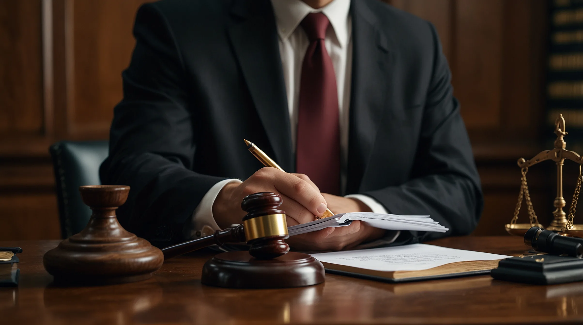 Default A closeup photo of a lawyer sitting at a desk wearing 1 jpg LegaPro Hukuk GEÇİT HAKKI DAVASI NE KADAR SÜRER?