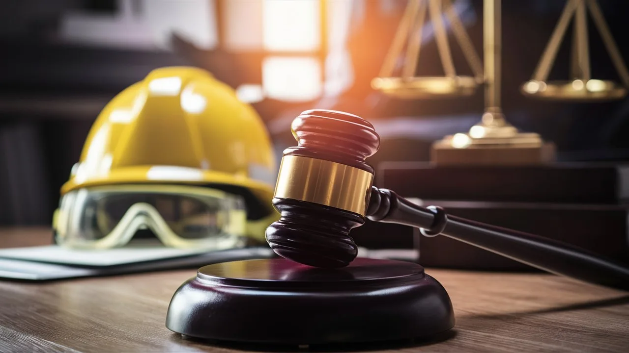 a striking legal scene portraying the intersection FSOWuV0PQ6 NLgMmBKXvGQ fAUF4 XxSFWppe8kbb5xzw jpeg LegaPro Hukuk BİLİNMEYEN İŞÇİ HAKLARI REHBERİ