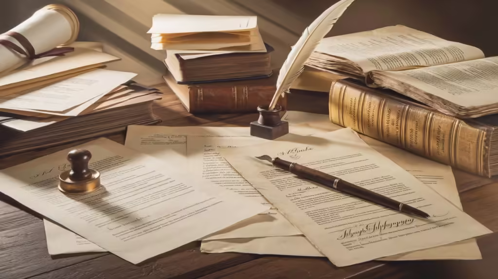 a vintage desk scene featuring old legal materials 4tL9hNSJTgi2rpywFvCGaw zOnTw4mvQCiHC 5U4jxNWw LegaPro Hukuk Polis Zoruyla Kiracı Tahliyesi